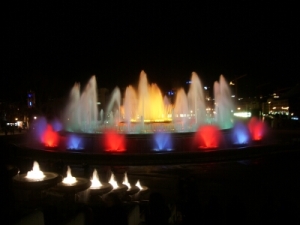 Fontana Magica at night.